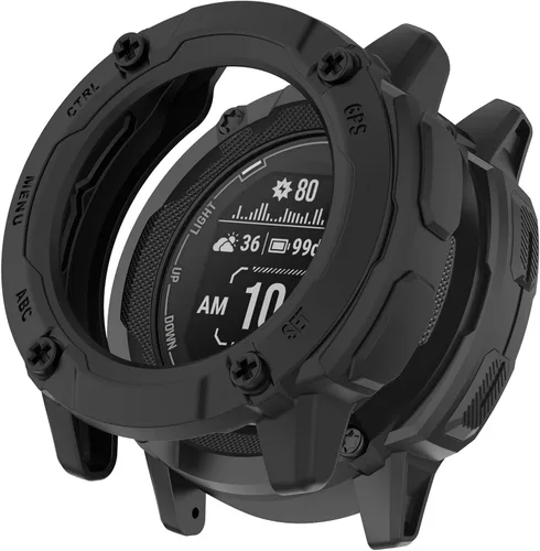 Miniatura 3 de Funda compatible con Garmin Instinct 2X, Disscool Soft Anti Drop TPU Carcasas protectoras Accesorios de reloj inteligente (negro)