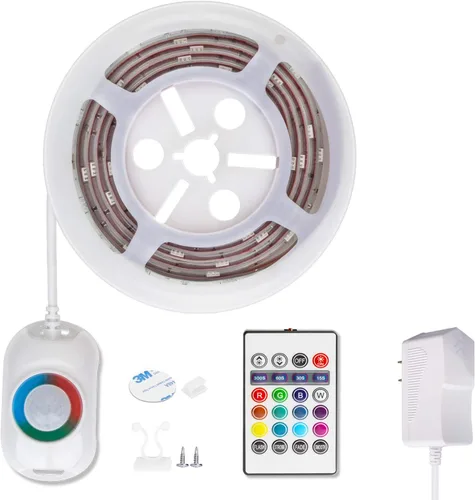 Miniatura 7 de Tiras de luces LED RGB de WILLLED, luz debajo de la cama con sensor de movimiento activado, control remoto RF con temporizador, iluminación de tira