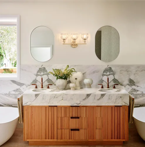 Miniatura 9 de Shenmoyl Accesorios de Iluminación para Baño, Lámpara de Pared de Latón de 3 Luces para Tocador Sobre Espejo con Pantalla de Cristal Tulipán Base