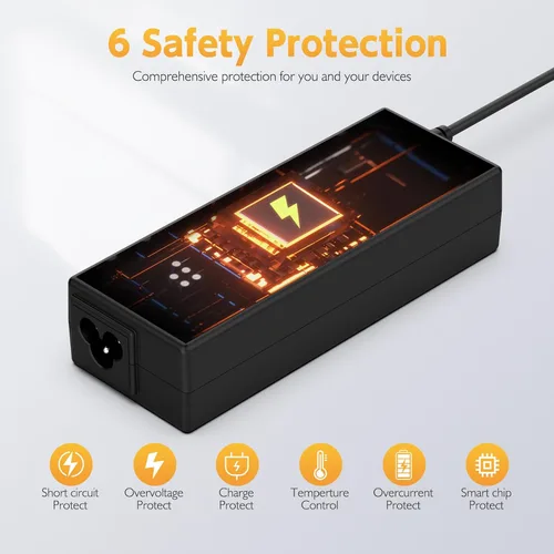Miniatura 5 de Cargador para laptop de 90 W compatible con HP Pavilion X360 11 13 14 15 17; Envy 13 15 17 M6 M7 X360, Stream 11 13 14 adaptador de CA; Spectre X360
