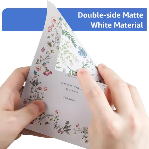 Miniatura 3 de 40 hojas de papel de cartulina blanca, papel de impresora de cartulina de 5 x 7, cartulina de 80 lb/230 GSM, papeles de impresión gruesos pesados