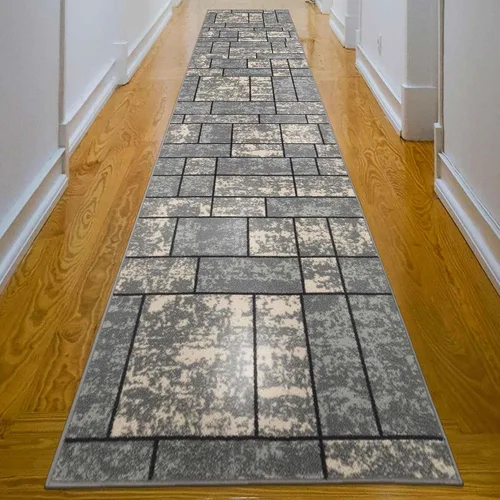 Miniatura 36 de Ottomanson Alfombra de pasillo de 20 x 53 pulgadas, antideslizante, fácil de limpiar, alfombra de lavandería, duradera y apta para mascotas
