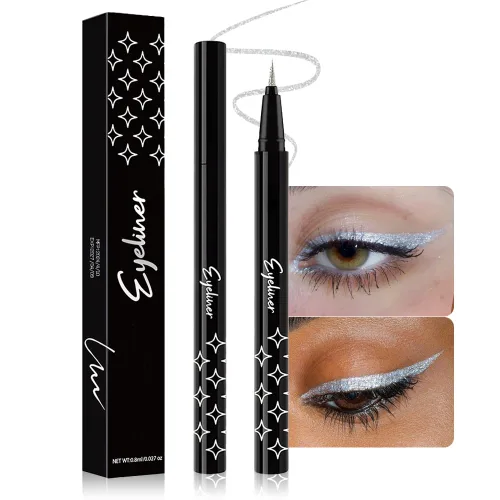 Miniatura 20 de evpct Delineador de ojos líquido cromático dúo, con purpurina de bronceador rosa, destello metálico brillante, sombra de ojos en lápiz, cambio