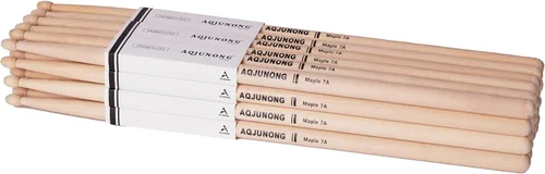 Miniatura 8 de Baquetas AQJUNONG, 12 pares de baquetas de arce 2B Punta clásica de madera de arce, tambor acústico, juego electrónico, accesorios de percusión