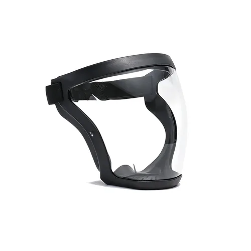 Miniatura 2 de Protector facial superprotector. Protección contra la niebla. Protector facial transparente para adultos, Protector facial de plástico (Negro)