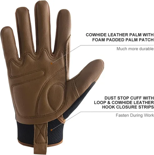 Miniatura 3 de HANDLANDY HLDD Work Gloves Women, Safety Work Gloves Touchscreen Working Glove for Mechanic, Gardening, Construction, DIY