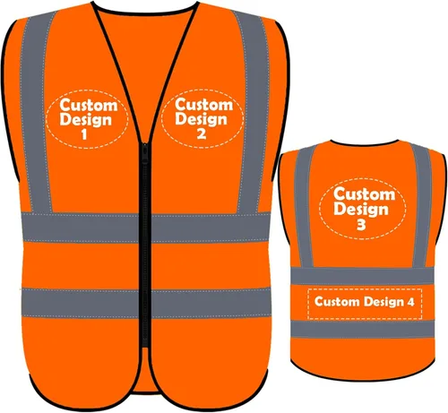 Miniatura 34 de BeautyWill Chaleco de seguridad personalizado Logo Clase 2 Chaleco reflectante de alta visibilidad con bolsillos Ropa de trabajo de construcción