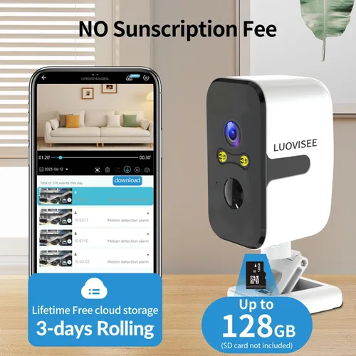 Miniatura 8 de Cámaras de Seguridad Inalámbricas para Exteriores e Interiores, Cámaras Horizontales de 180° para Seguridad del Hogar con Batería, Cámara WiFi