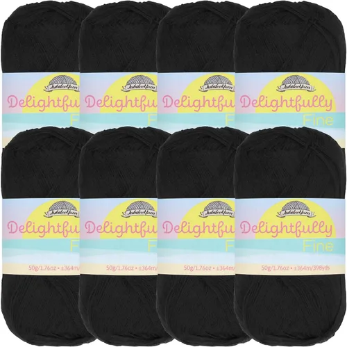 Miniatura 52 de JubileeYarn - Ovillo de hilo deliciosamente fino, 1.76 oz/madeja de rayón de bambú, color rosa polvo, 4 madejas