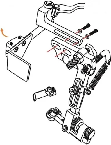 Miniatura 2 de CKPSMS Marca -1SET KG867A+EG01 Guía de suspensión con protector ocular compatible con/reemplazo para Durkopp Adler Brand 767 867