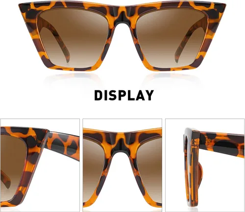 Miniatura 3 de Gafas de sol de ojo de gato cuadrado vintage mujeres moda pequeña cateye gafas de sol