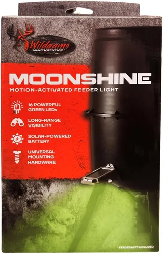 Miniatura 4 de WILDGAME INNOVATIONS Luz para Comedero Moonshine Luz Verde Resistente a la Intemperie Activada por Movimiento con Panel Solar Integrado para Caza