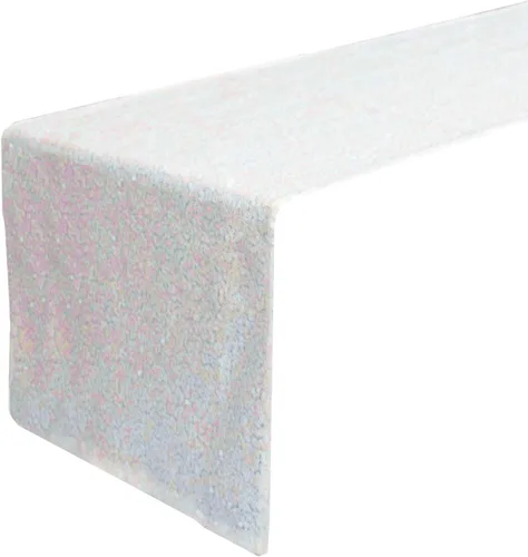 Miniatura 12 de JYFLZQ Camino de mesa de lentejuelas negras de 12 x 72 pulgadas, manteles de mesa de tela con lentejuelas negras brillantes - Caminos brillantes
