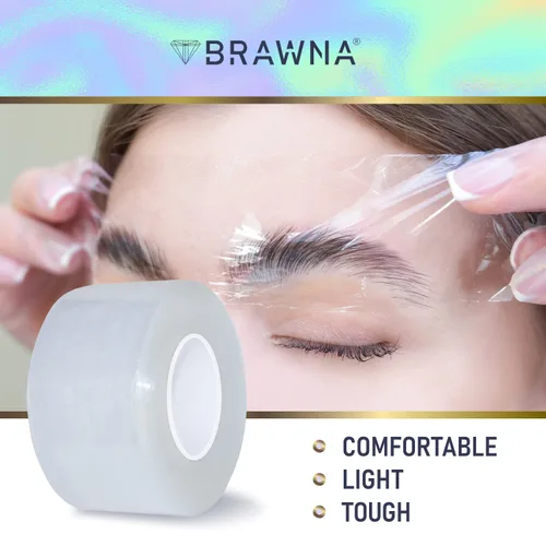 Miniatura 4 de BRAWNA Paquete de 2 – 2600 pies [2,624.7 ft en total] Película preservativa – Envoltura de microblading para rubor de labios, laminación de cejas