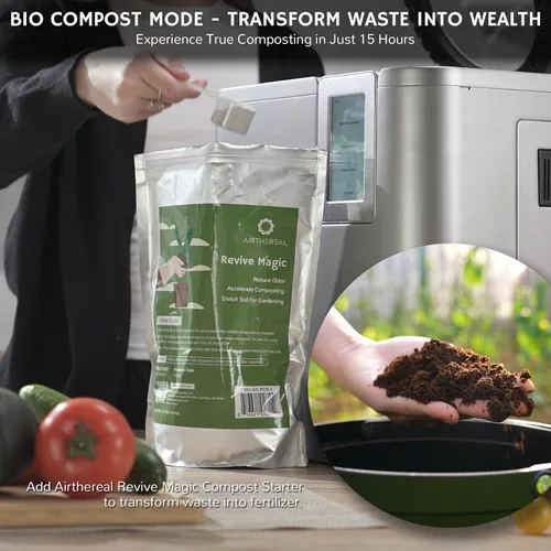 Miniatura 5 de Airthereal Revive R800 - Compostador eléctrico inteligente WiFi de 5 litros, sin olor, autolimpiante, 3 modos para un compostaje eficiente, reduce