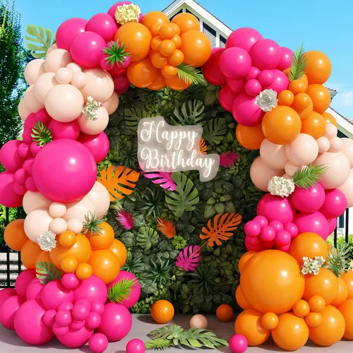 Miniatura 20 de Kit de arco de globos de baloncesto, kit de guirnalda de globos naranja y negro plateado con globos de estrella en explosión, kit de globos