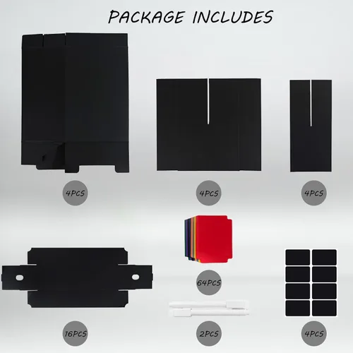 Miniatura 3 de 4 juegos de cajas de almacenamiento de tarjetas coleccionables, incluye 16-750 cajas CT y 64 divisores, más de 12000 tarjetas coleccionables