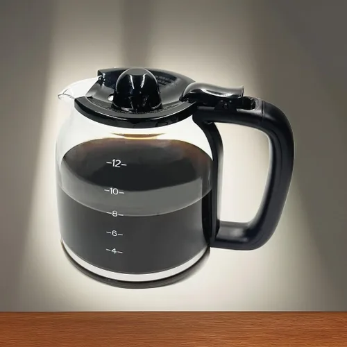 Miniatura 5 de Jarra de vidrio de repuesto de 12 tazas compatible con cafetera Ninja CE251 CE250 CE200 CE200C CE201 CE201C Series, jarra de repuesto n.º XGLSLID200