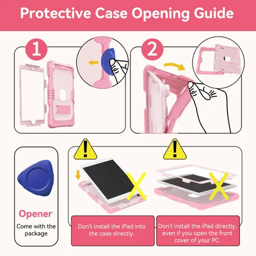 Miniatura 7 de Funda para iPad 9ª/ 8ª/ 7ª Generación 10.2 Pulgadas (2021/2020/2019), Funda Protectora Resistente a Golpes de Alta Resistencia para iPad 10.2