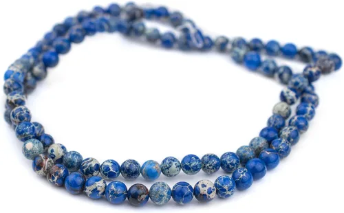 Miniatura 137 de The Bead Chest Cuentas de Jade Blanco Mate Redondas (8mm): Piedra Preciosa Orgánica Redonda Esférica de Energía con Poder de Sanación para Hacer