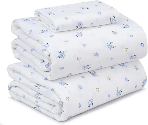 Miniatura 126 de RUVANTI Juego de sábanas divididas tamaño King de 100 % algodón para cama ajustable, 5 piezas, ropa de cama de tejido de percal suave y Guisante