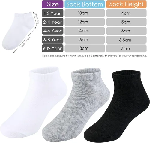 Miniatura 3 de BOOPH 15 calcetines para niños y niñas medio cojín de corte bajo