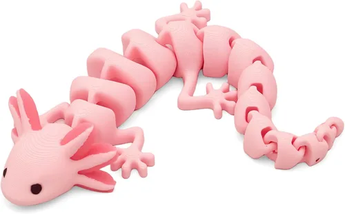 Miniatura 44 de Yipintang Criaturas Impresas en 3D Animales Flexibles - Juego de Animales Fidget de 7 Pulgadas para Decoración de Estantes (Pareja de León Adulto)