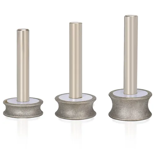 Broca de doble cara para fresadora de diamante, grano 320, 0.157, 0.236 y 0.315 pulgadas para vidrio, azulejos, granito, mármol, cerámica, pulseras,
