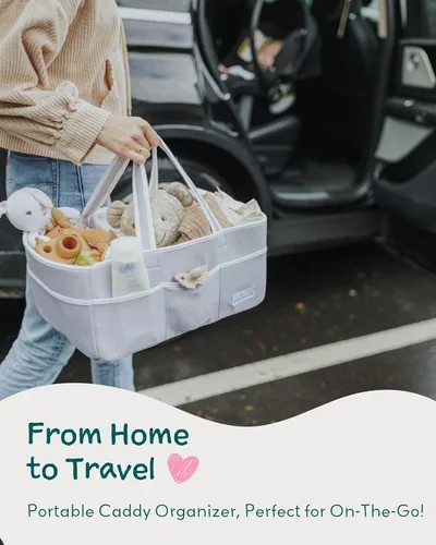 Miniatura 7 de Lily Miles Organizador de pañales para bebé, cesta de regalo para baby shower para niños o niñas recién nacidos, artículos imprescindibles