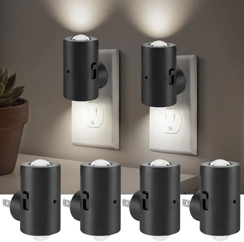 Miniatura 9 de TSEXES Paquete de 2 luces LED nocturnas enchufables a la pared, temperatura de color ajustable de 3000 K/4000 K/5000 K, control táctil, luz nocturna