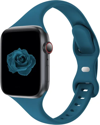 Miniatura 18 de Acrbiutu - Correas compatibles con Apple Watch de 38, 40, 41, 42, 44, 45, 46 y 49 mm, delgada, de silicona, para iWatch serie Ultra, 10, 9, 8, 7, 6
