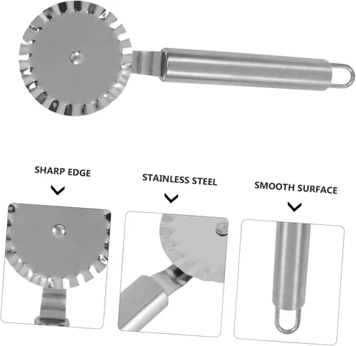 Miniatura 6 de KICHOUSE 2 piezas de acero inoxidable para repostería, ravioles de pizza para el hogar y la cocina, herramienta de corte comercial para pizza, pasta
