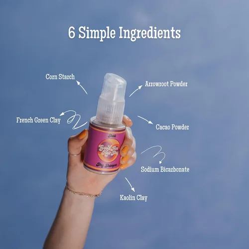 Miniatura 3 de Good A- Champú Seco en Polvo para el Cabello (Oscuro) – Sin Aerosol, Sin Talco, Completamente Natural, Aroma a Vainilla – Absorbe el Aceite