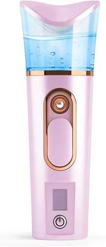 FANTEXY Nano pulverizador facial con analizador de piel, probador de humedad, mini vaporizador portátil con USB, práctico pulverizador facial para