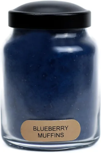 A Cheerful Giver - Vela en tarro de vidrio perfumada Blueberry Muffins Baby (6 onzas) con tapa y fragancia fiel a la vida, fabricada en Estados