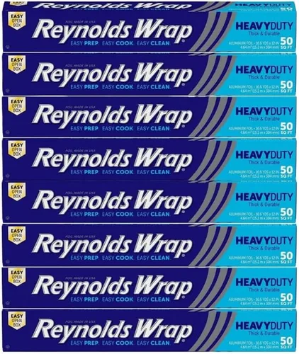 Miniatura 9 de Reynolds Wrap Papel de aluminio, resistente, 50 pies cuadrados, (paquete de 2)