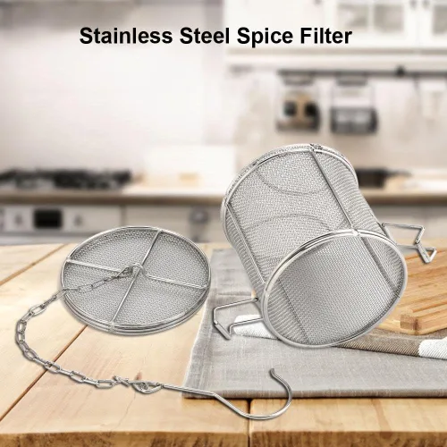 Miniatura 2 de Filtro, Acero Inoxidable Malla de Alambre Diseño de Té Colador de Sopa Condimentos Separación Cesta Filtro para el Hogar Cocina