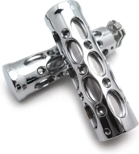Miniatura 4 de Agujero hueco forma 7/8 "empuñaduras compatibles con Nomad Drifter Vulcan 1600 2000 cromo moto [B00YWCIV4O] Cromado