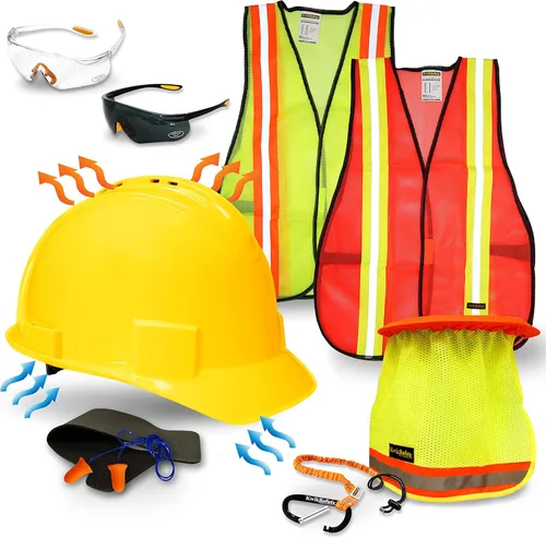 Miniatura 10 de KwikSafety - Charlotte, NC - Sombreros duros [Ala completa, estilo gorra, estilo de escalada] Tipo 1, Clase C ANSI OSHA Negro (Premium)