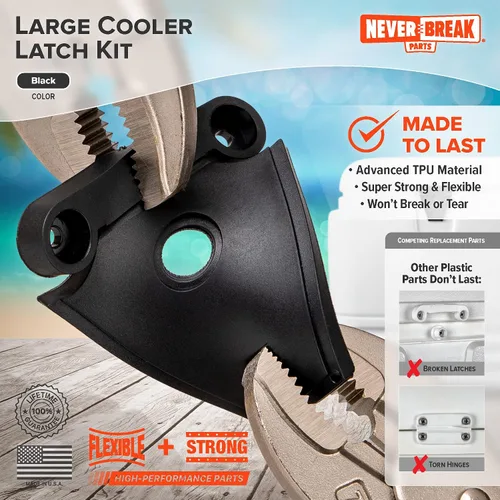 Miniatura 3 de NeverBreak Parts - Paquete de 2 cierres de repuesto para enfriador Igloo Las piezas de repuesto para refrigerador Igloo incluyen postes
