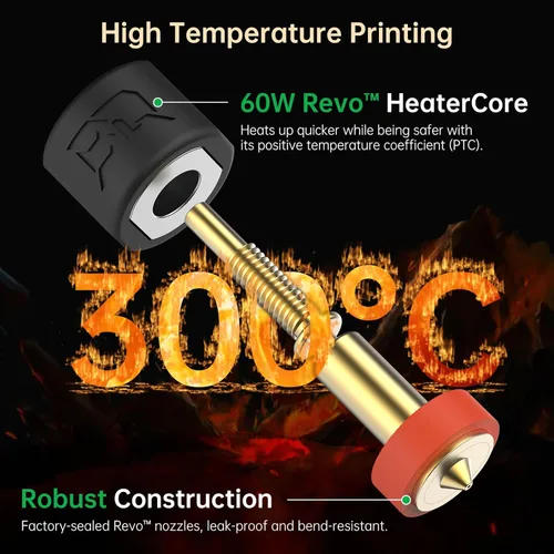 Miniatura 4 de BIQU Panda Revo Hotend para impresora 3D Bambu-Lab X1C, Hotend de alto flujo hasta 40mm3/s, equipado con reemplazo de boquilla rápida E3D