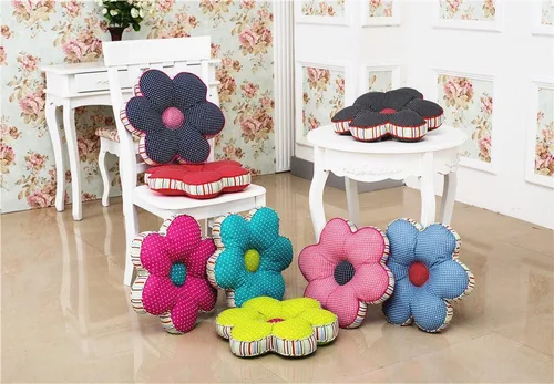 Miniatura 3 de ABREEZE Almohadas de flores para niñas, almohada decorativa para interiores y exteriores, con forma de flor, cojín de asiento, cojín de suelo, 16 x