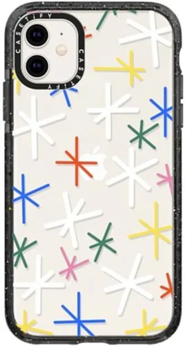 Miniatura 157 de CASETiFY Impact - Funda para iPhone 11 - Flower Power Retro - Negro Transparente