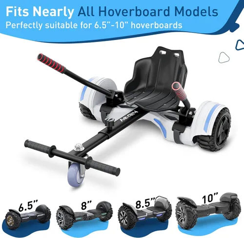 Miniatura 3 de Hiboy HC-01 Hoverboard Seat Attachment for 6.5" 8" 8.5" 10" Hoverboards, Easy Assembly & Adjustable Frame Length Buggy Attachment, Hoverboard Go