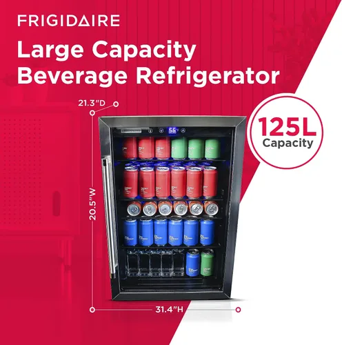 Miniatura 3 de Frigidaire EFMIS164 Refrigerador para bebidas con puerta de vidrio, capacidad para 60 latas