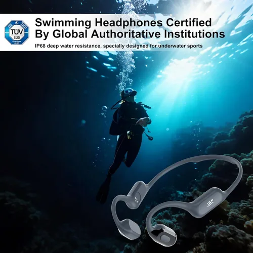 Miniatura 2 de Auriculares de natación con luz segura, IPX8 impermeables de conducción ósea auriculares subacuáticos inalámbricos con memoria de 32 GB
