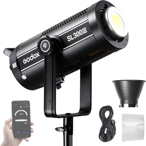 Miniatura 12 de Godox Luz de video LED SL60IIID, 60Ws versión blanca 5600K Iluminación de salida convincente con montaje Bowens, CRI 96+TLCI97+para grabación