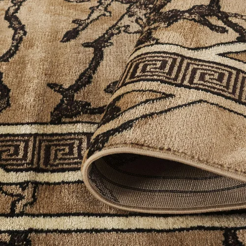 Miniatura 3 de Glory Rugs Alfombra moderna de 2x7, color marrón, beige, negro y crema, con textura de mármol, alfombra suave contemporánea para piso, con textura