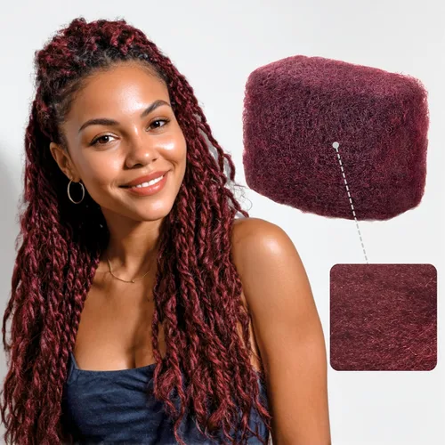 Miniatura 9 de IUC Afro Kinkys - Paquete de cabello humano a granel (12 pulgadas, 1.76 onzas, rubio, #613) 4C afro rizado 100% cabello humano, ideal para trenzar