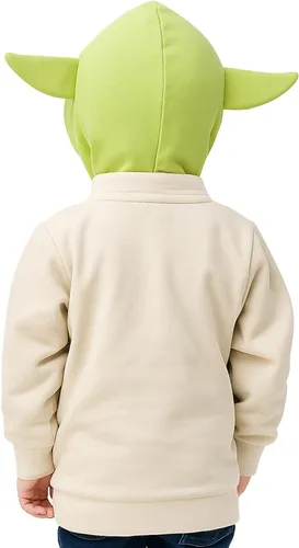 Miniatura 3 de Star Wars Mandalorian Grogu Zip-Up Hoodie for Toddler Size Adorable and Cozy Little Kids Jacket with Baby Yoda Face & Ear